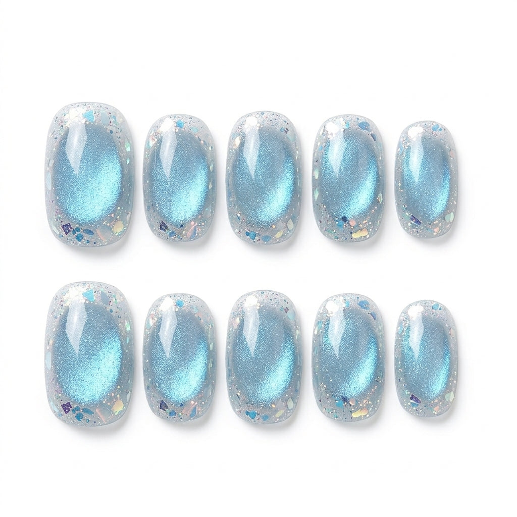 Cat Eye Handmade Press-On Nails